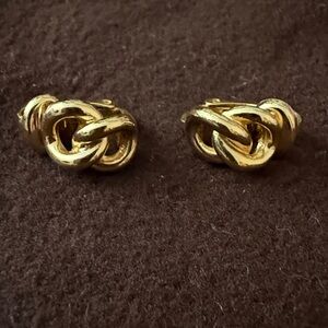 Dior Gold Knot Earrings